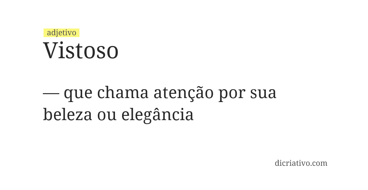 Significado de vistoso