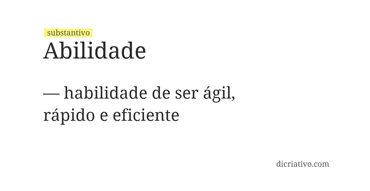 Significado de abilidade