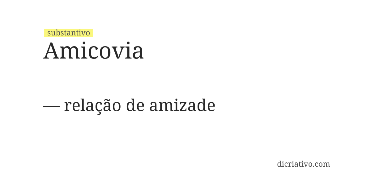 Significado de amicovia