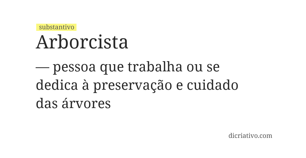 Significado de arborcista