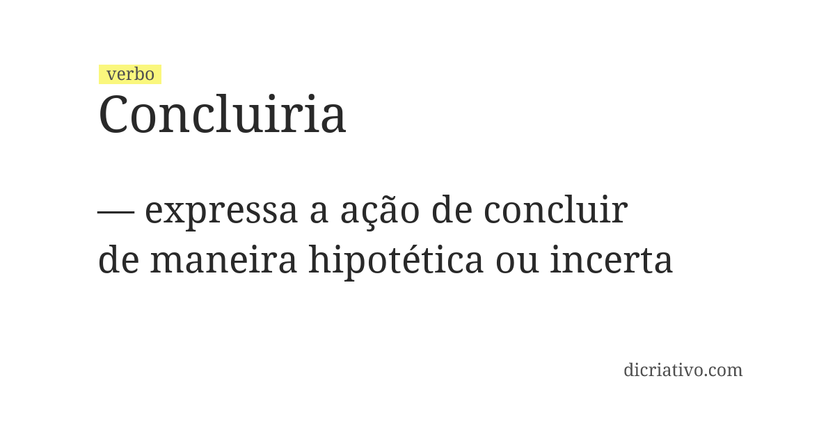 Significado de concluiria