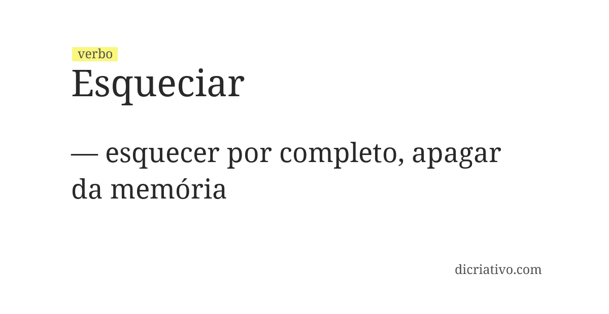 Significado de esqueciar