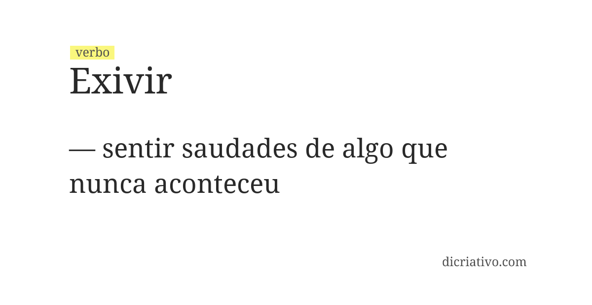 Significado de exivir