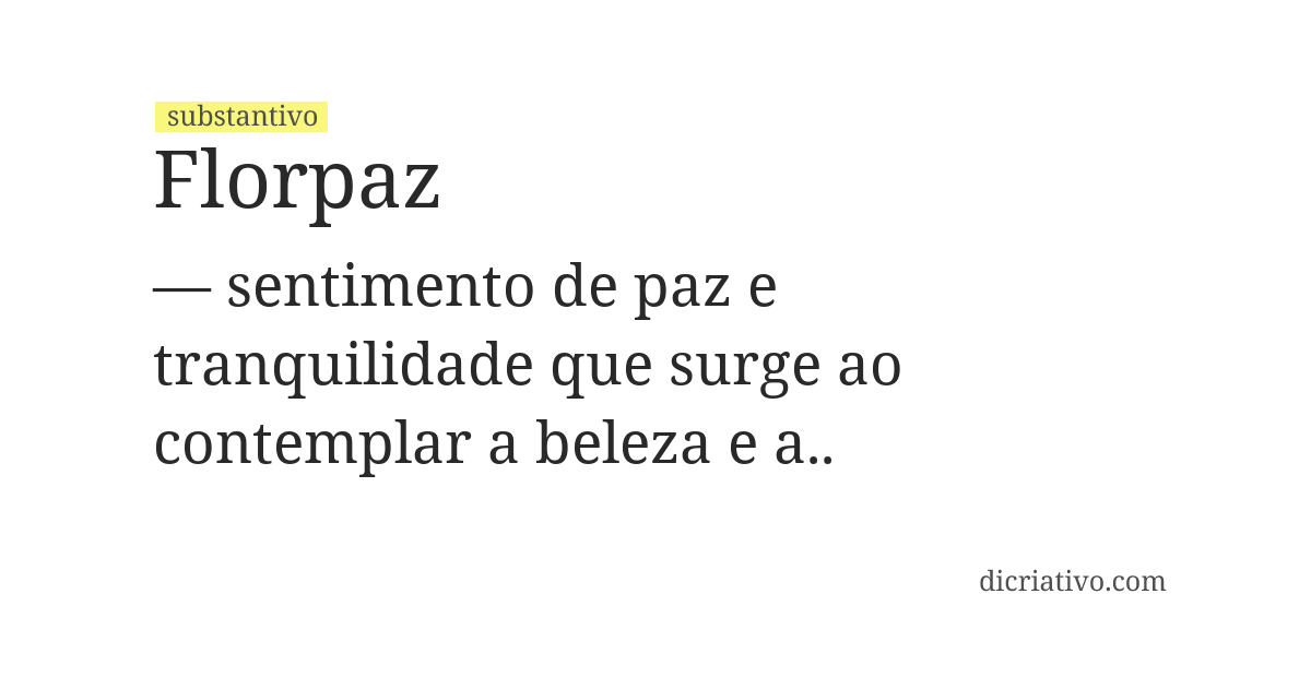 Significado de florpaz