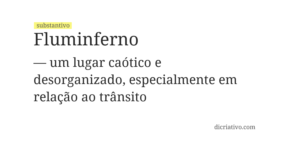 Significado de fluminferno