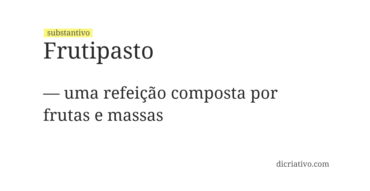 Significado de frutipasto