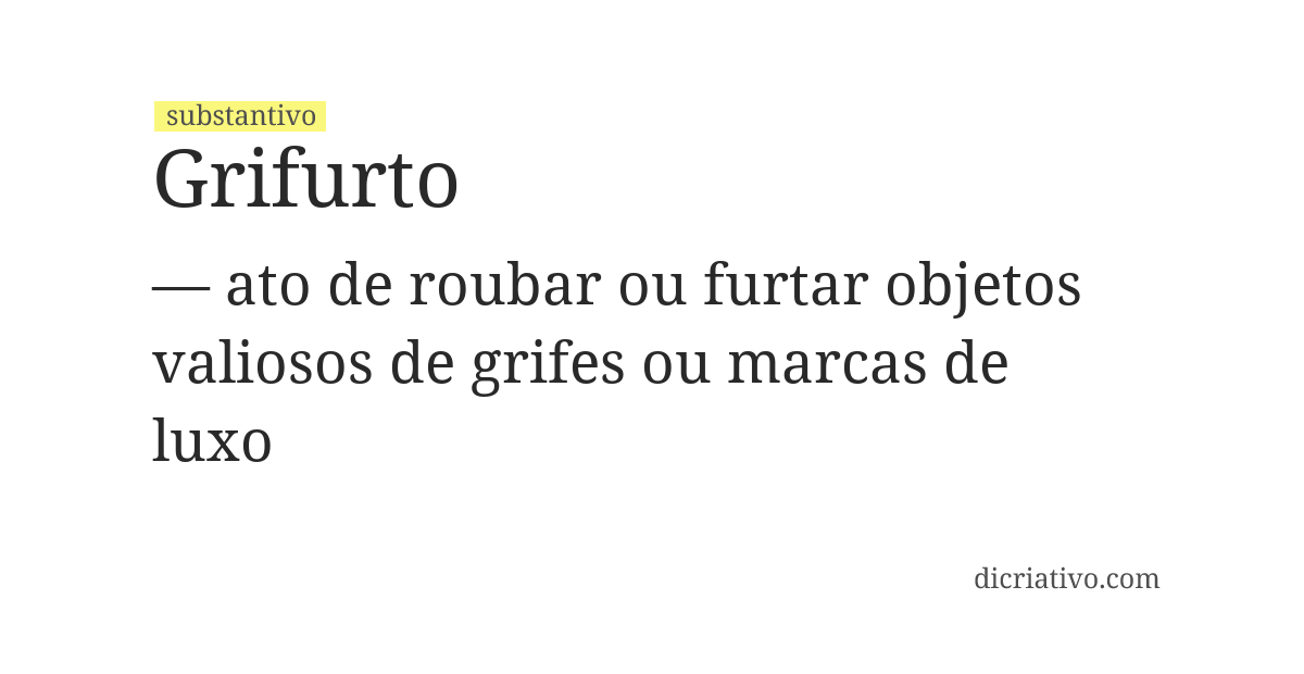 Significado de grifurto