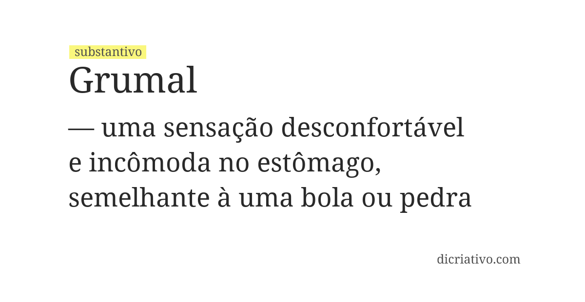 Significado de grumal