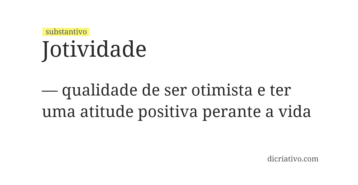 Significado de jotividade