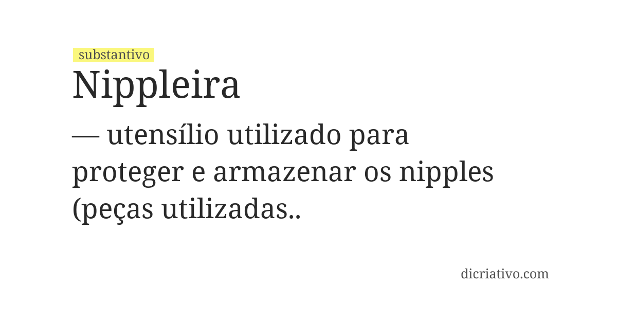 Significado de nippleira