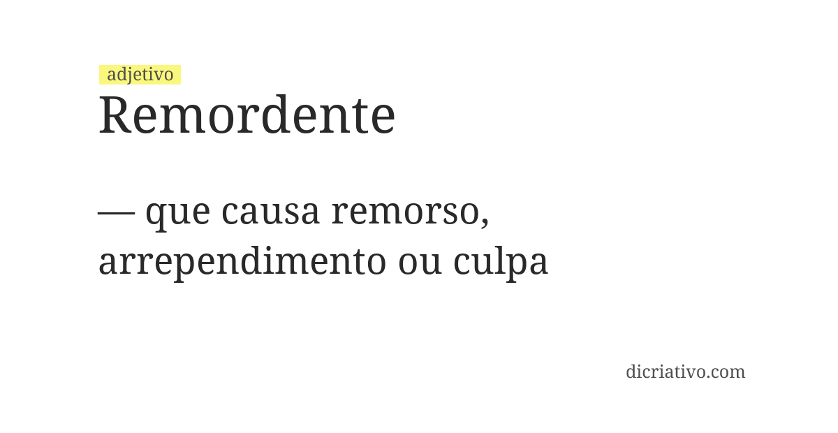 Significado de remordente