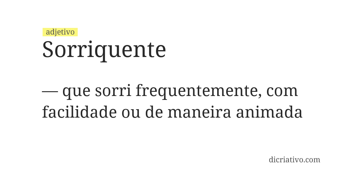 Significado de sorriquente