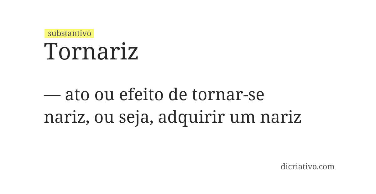 Significado de tornariz