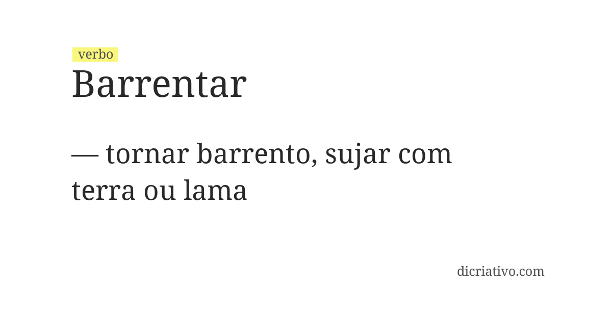 Significado de barrentar