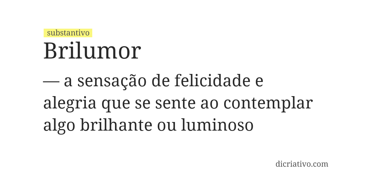 Significado de brilumor