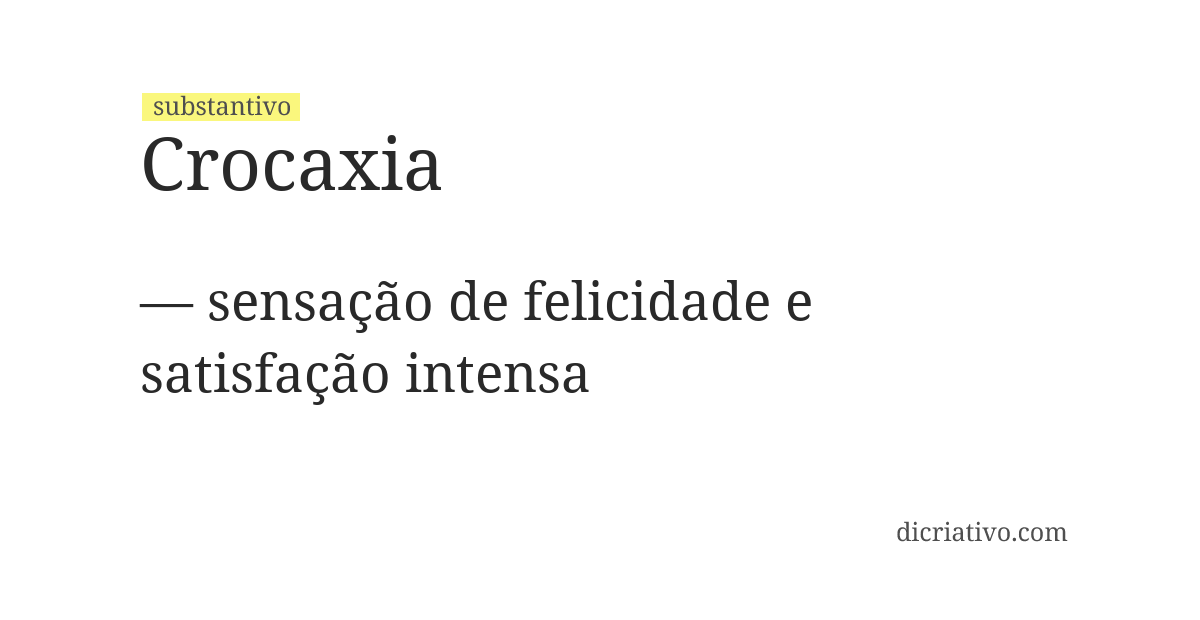 Significado de crocaxia