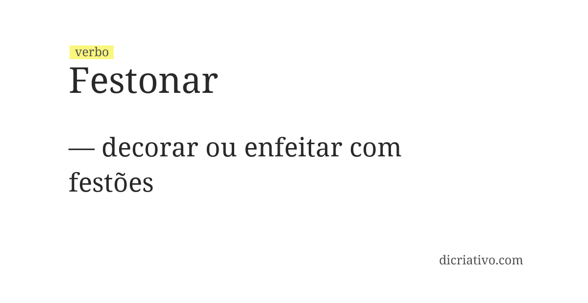 Significado de festonar