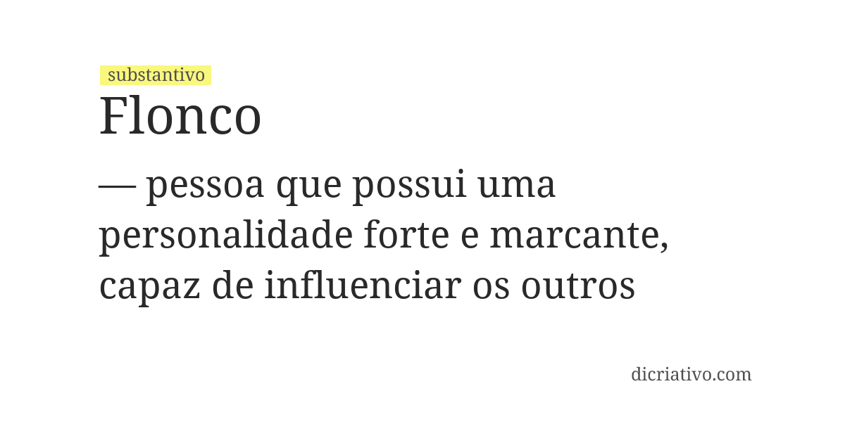 Significado de flonco