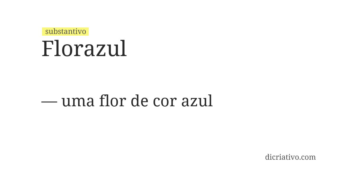 Significado de florazul