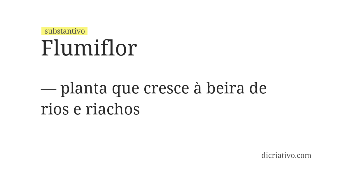 Significado de flumiflor