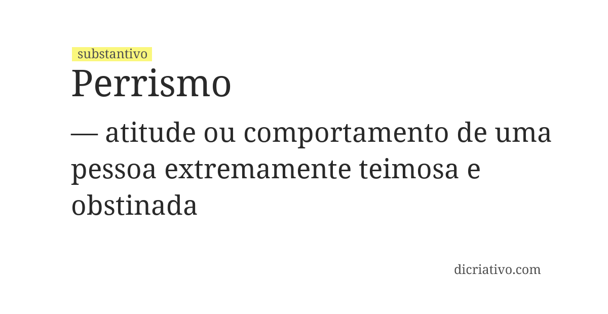 Significado de perrismo