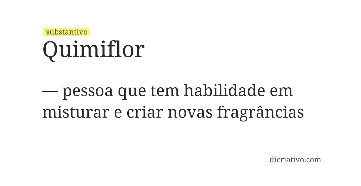 Significado de quimiflor