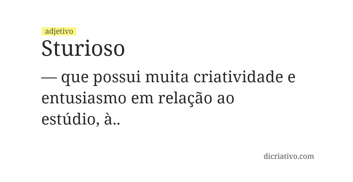Significado de sturioso