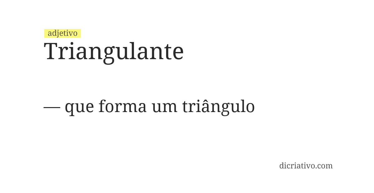 Significado de triangulante
