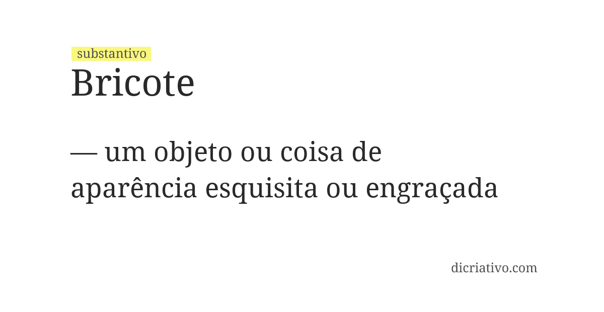 Significado de bricote