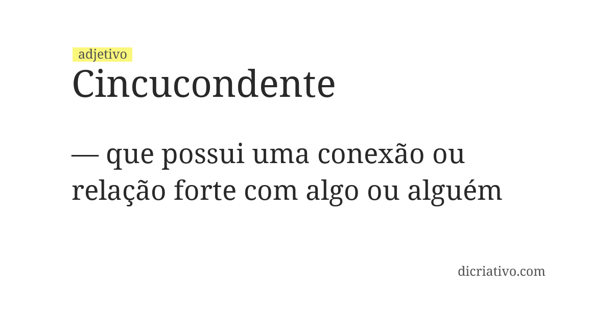 Significado de cincucondente