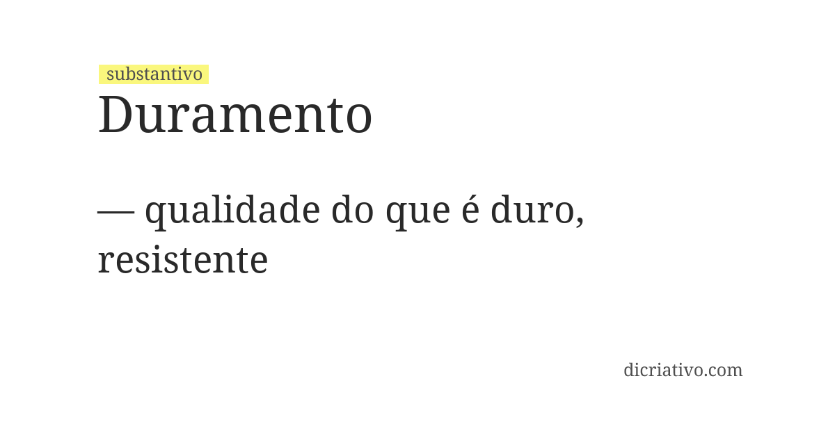 Significado de duramento