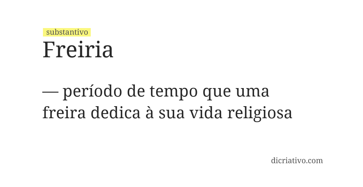 Significado de freiria
