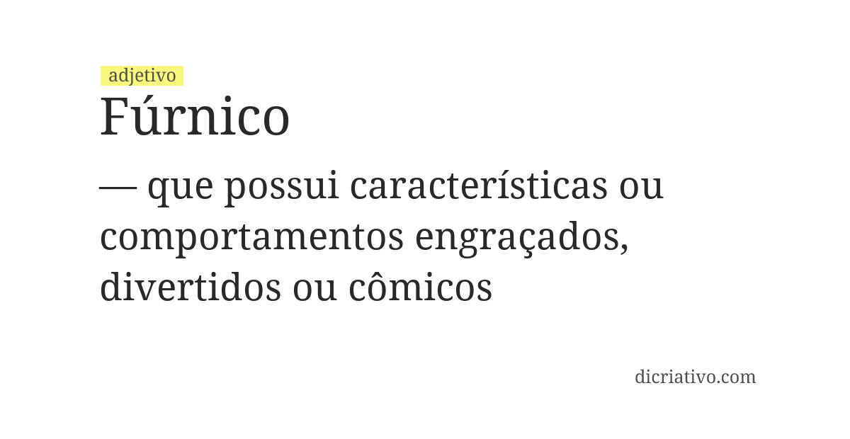 Significado de fúrnico