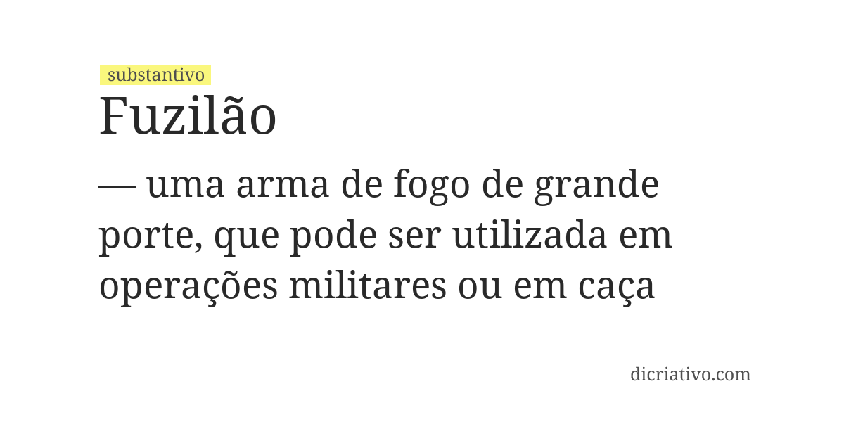 Significado de fuzilão