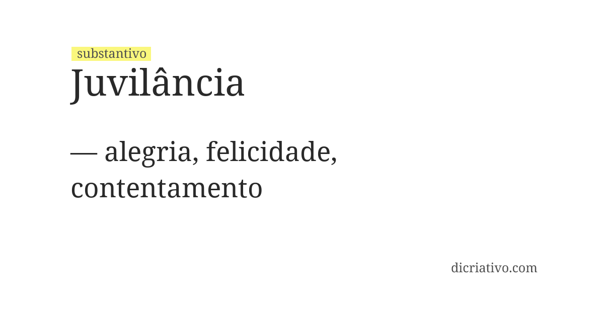 Significado de juvilância