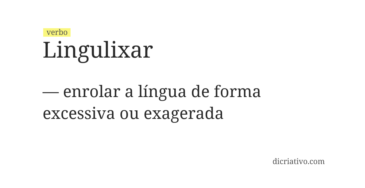 Significado de lingulixar