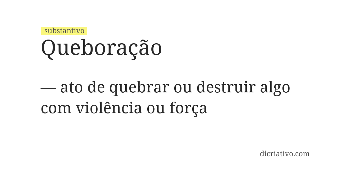 Significado de queboração