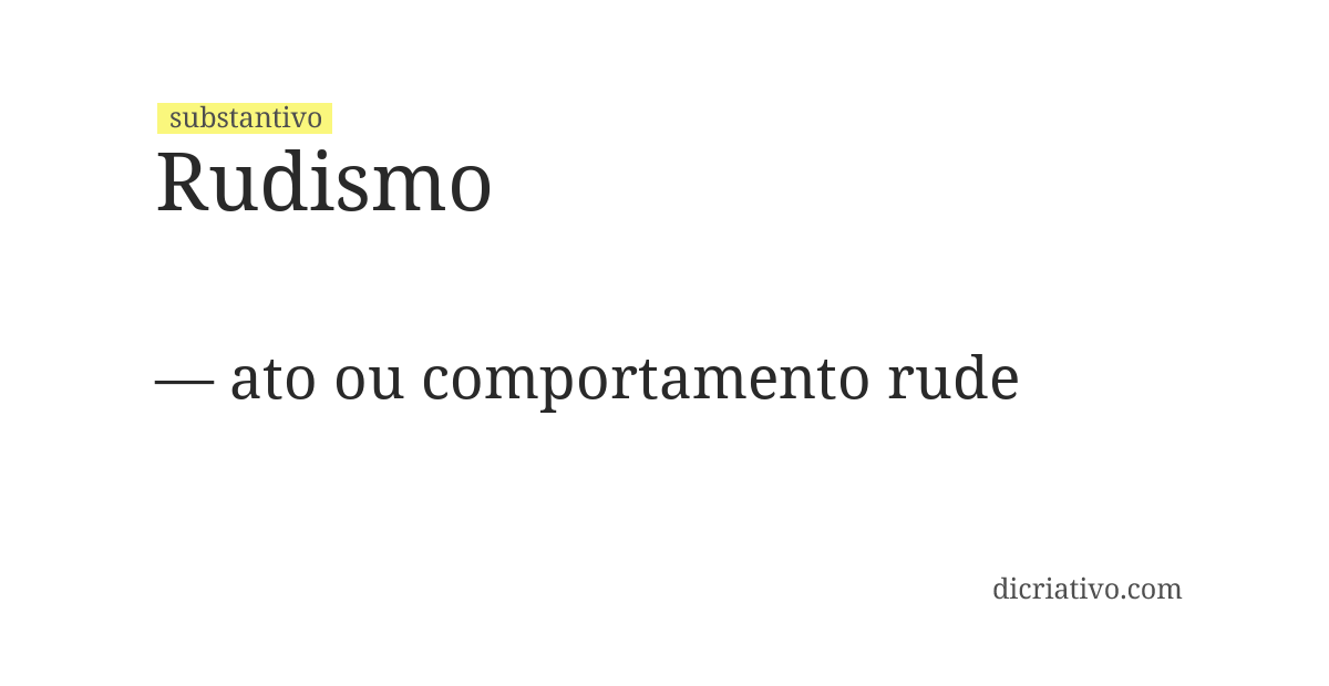 Significado de rudismo