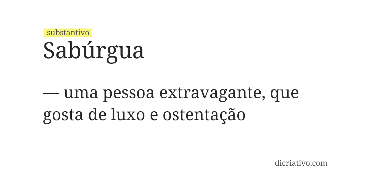 Significado de sabúrgua