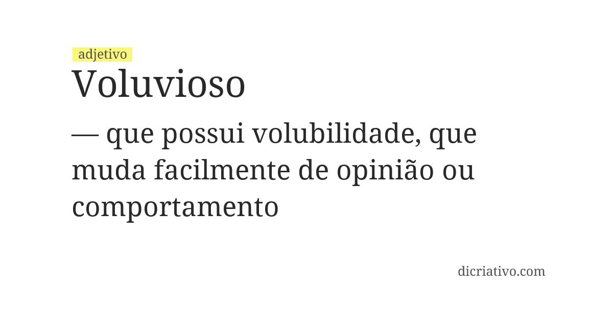 Significado de voluvioso