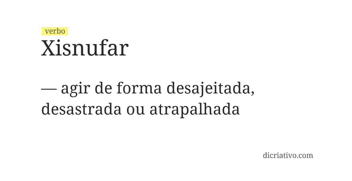 Significado de xisnufar