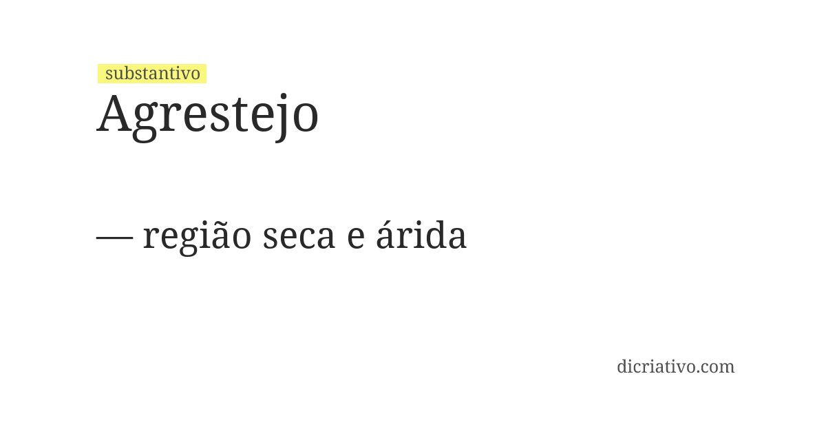 Significado de agrestejo