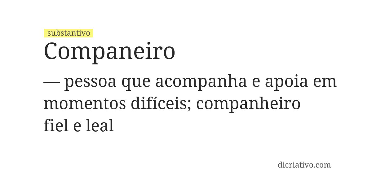 Significado de companeiro