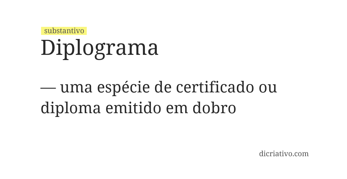 Significado de diplograma