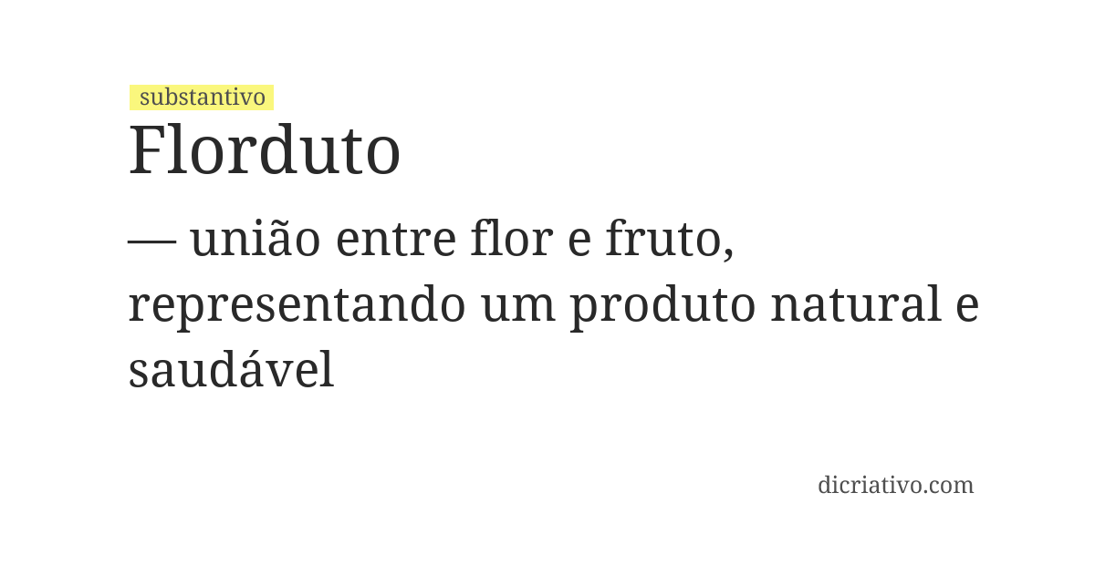 Significado de florduto