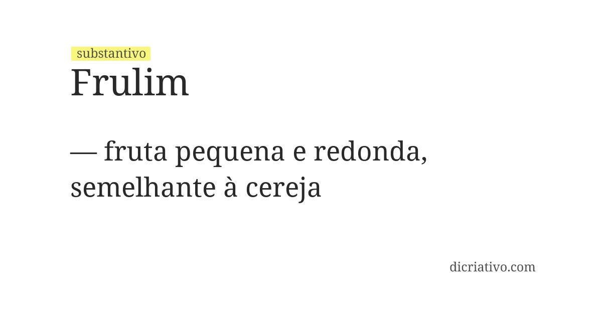 Significado de frulim