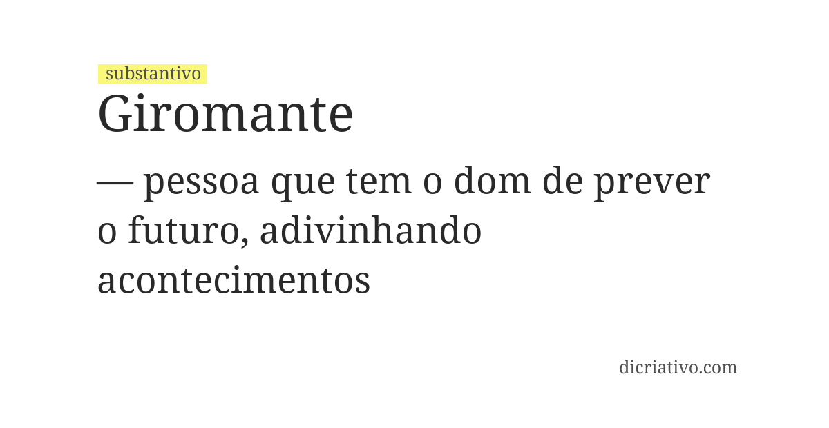 Significado de giromante