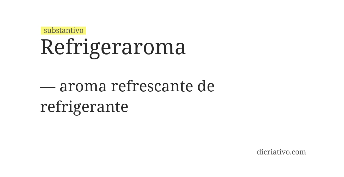 Significado de refrigeraroma