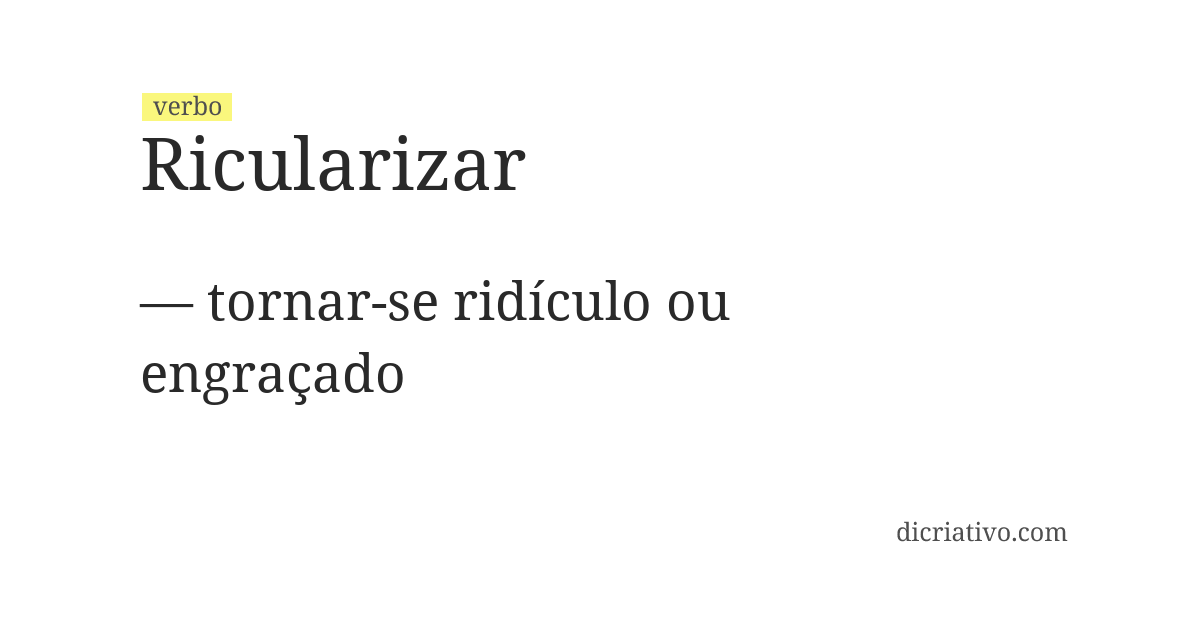 Significado de ricularizar