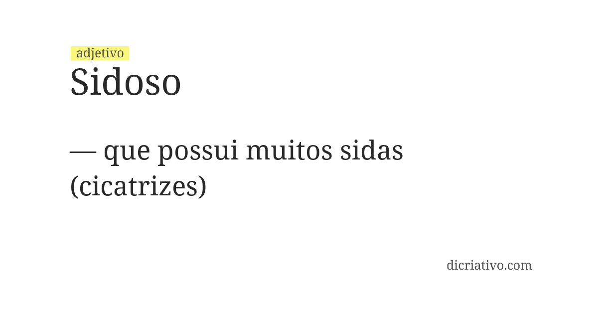 Significado de sidoso